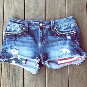 Miss Me American Flag Shorts